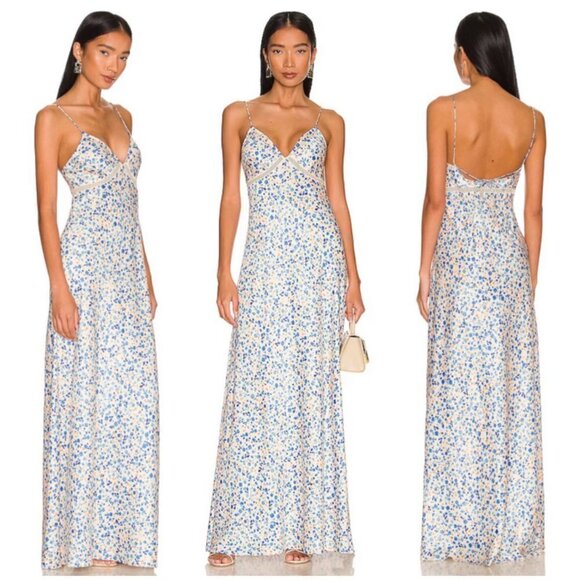 💕FAVORITE DAUGHTER💕 The Satin Blackberry Dress Poppy Floral Print XL NWT - Picture 8 of 17